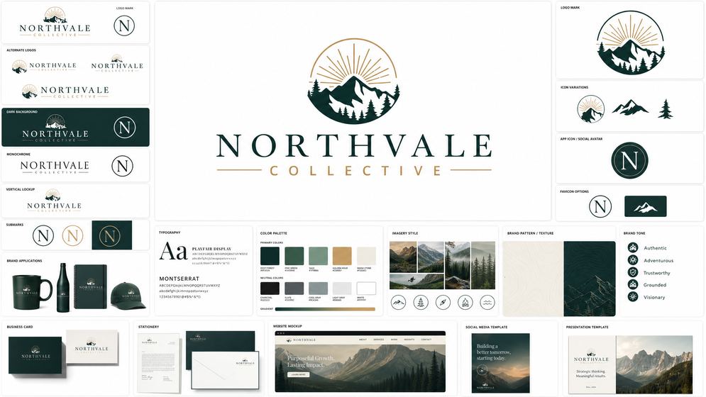 Northvale Collective brand style sheet — made with White Line
